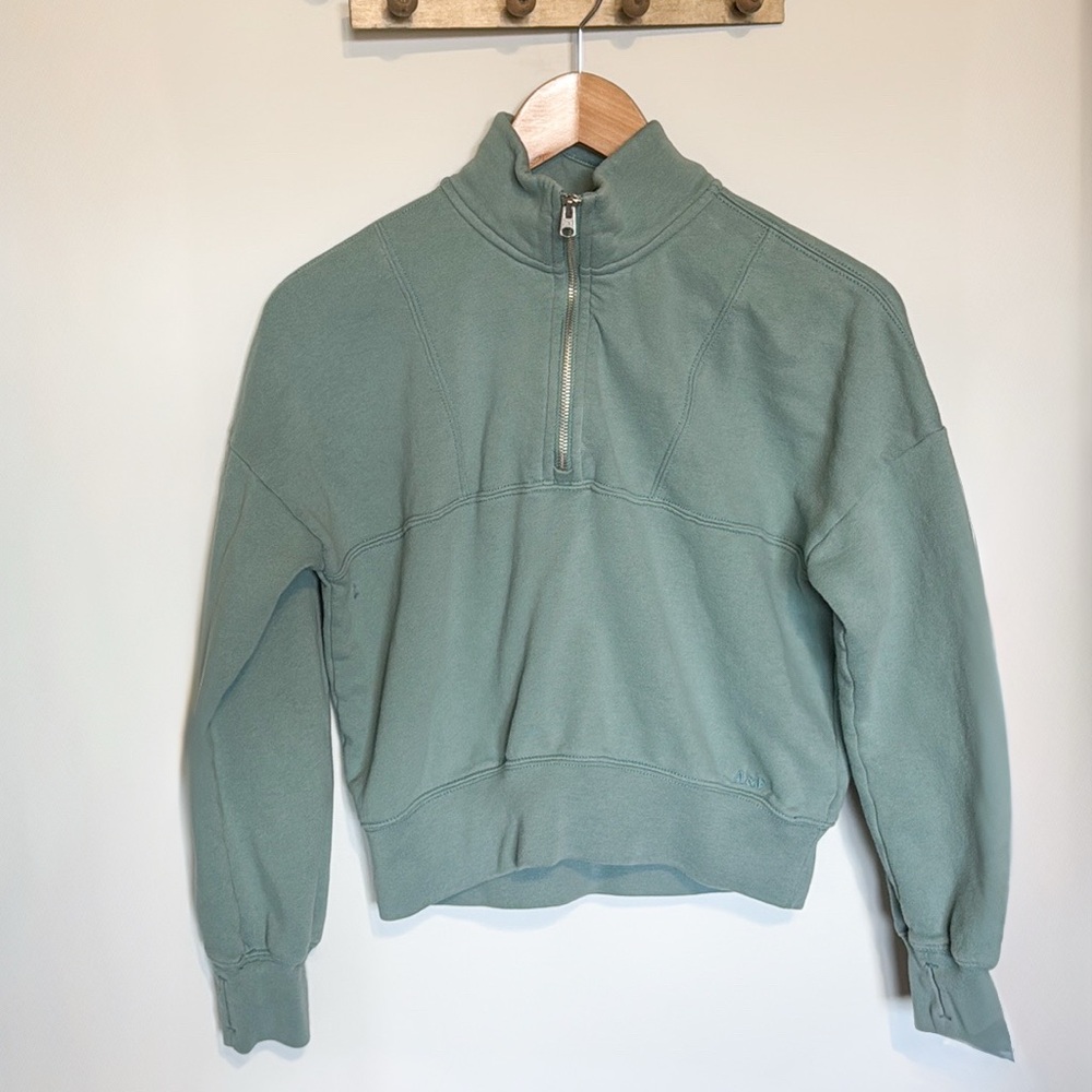 Girls Half-Zip Scuba Sweater